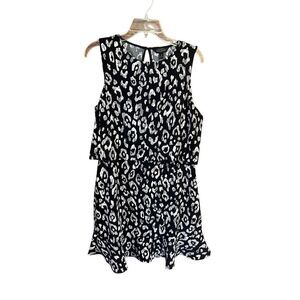 Banana Republic Black/White  Sleeveless Dress Sz 12 NWT